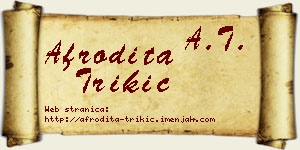 Afrodita Trikić vizit kartica